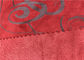 Odporność na zużycie Red Faux Leather Fabric Absorpcja wilgoci z dobrym ciepłem